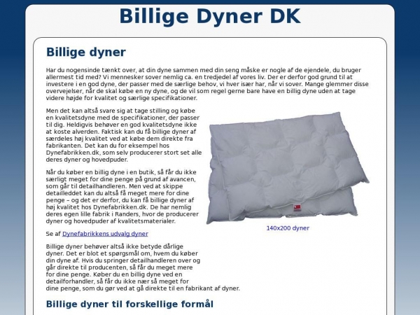 billige-dyner.dk