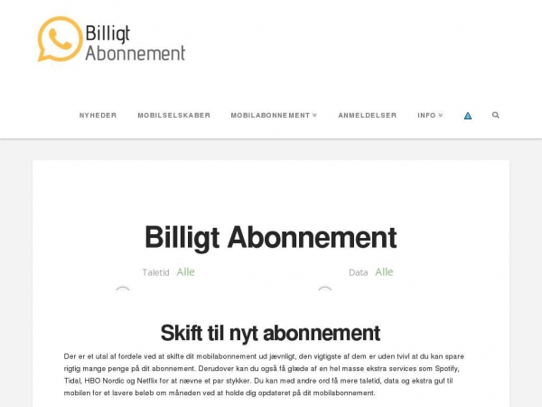 billigtabonnement.dk