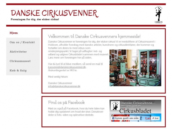 danskecirkusvenner.dk