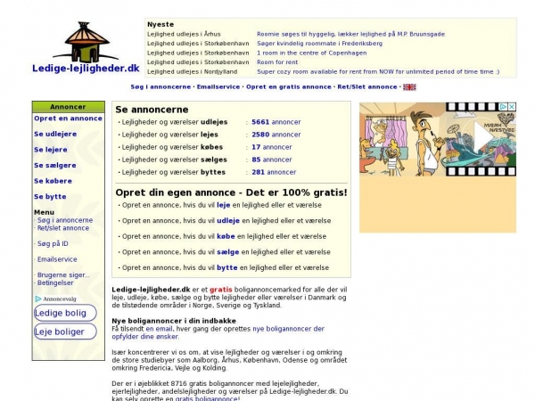 ledigelejligheder.dk
