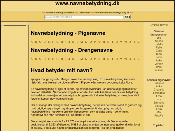 navnebetydning.dk
