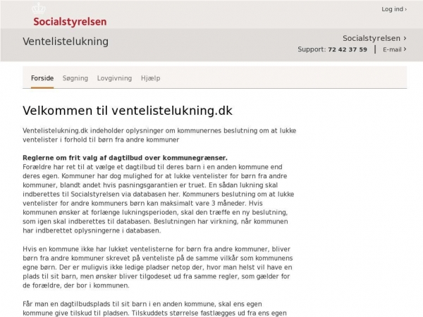 ventelistelukning.dk
