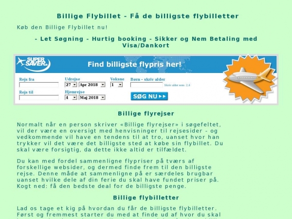 billigeflybillet.dk