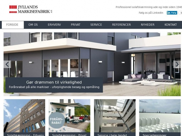 jyllandsmarkisefabrik.dk