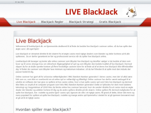 liveblackjack.dk