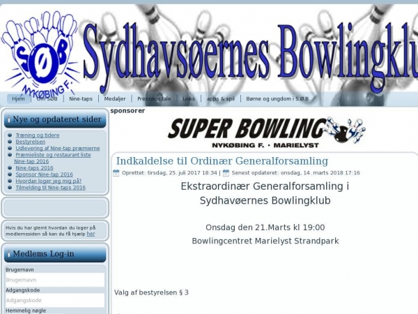 sydhavsoernesbowlingklub.dk